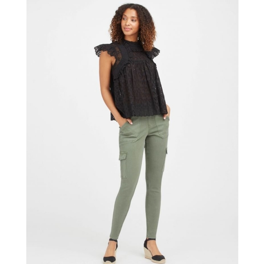 SPANX Olive Green Skinny Cargo Pants
